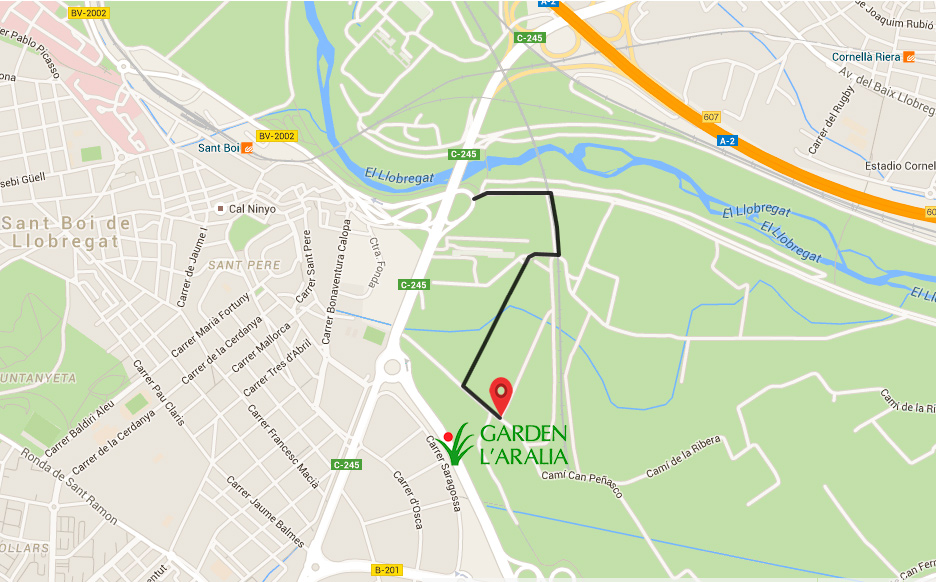 Accés Ctra. Santa Creu de Calafell direcció Cornellà